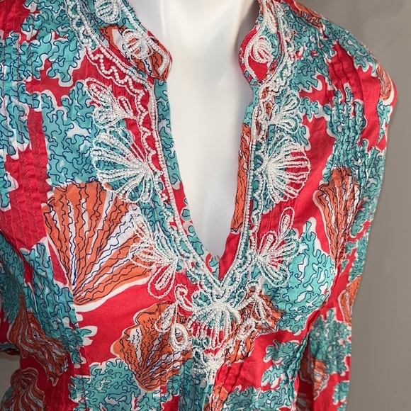 Lilly Pulitzer Sarasota Tunic in Watermelon Coralina S - Picture 3 of 15